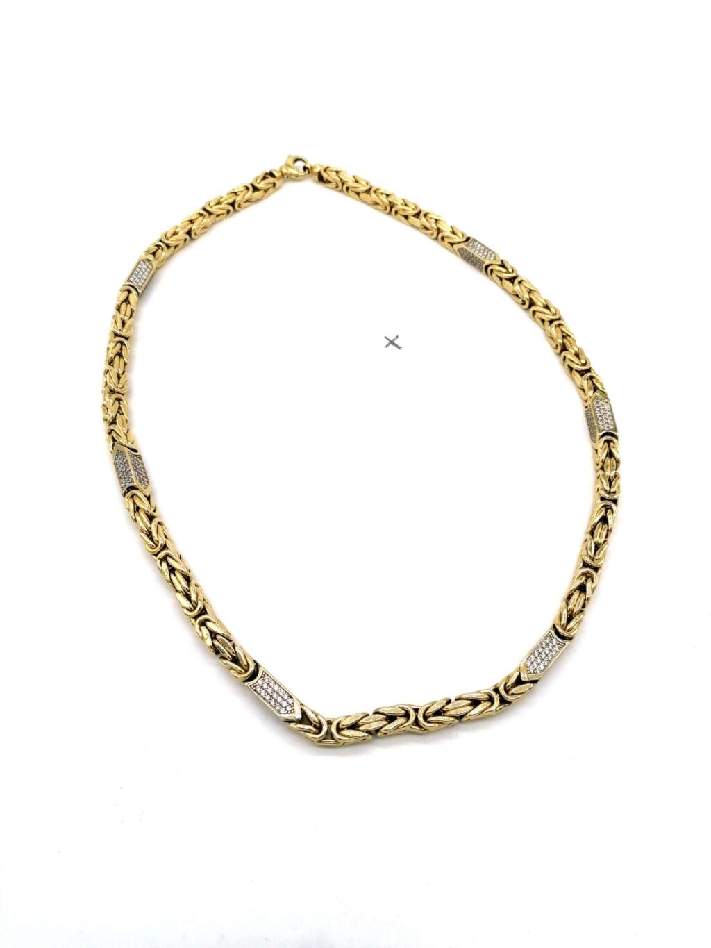 Königskette Bicolor 585 Gold Mit Zirkonia Steinen 14 K - Atli Gold - Premium Goldschmuck &Amp; Goldketten Online Kaufen