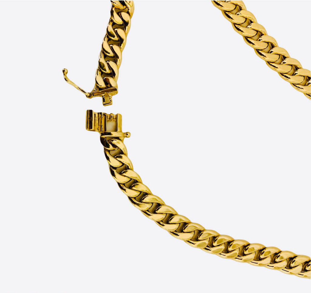 Panzerkette Mit Besonderem Verschluss 585 Geldgold 14 K Handarbeit - Atli Gold - Premium Goldschmuck &Amp; Goldketten Online Kaufen